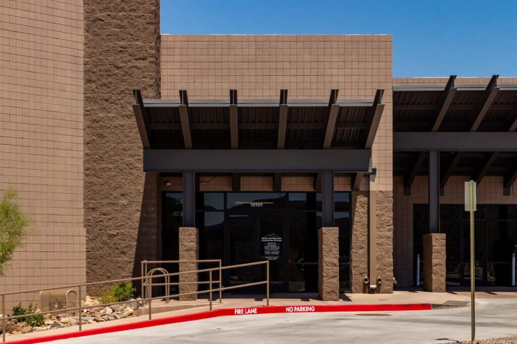 A view of storage units available at McDowell Mountain Community Storage located in Scottsdale, Arizona